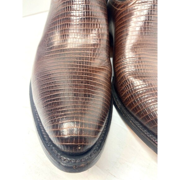 RUDEL BOTAS Brown Leather Western Boots Mens Size 26 EE/ Us 8 Mexico ❤️ - Picture 4 of 16